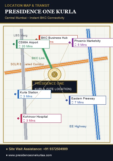 presidence one kurla Strategic Location Map Kurla Mumbai